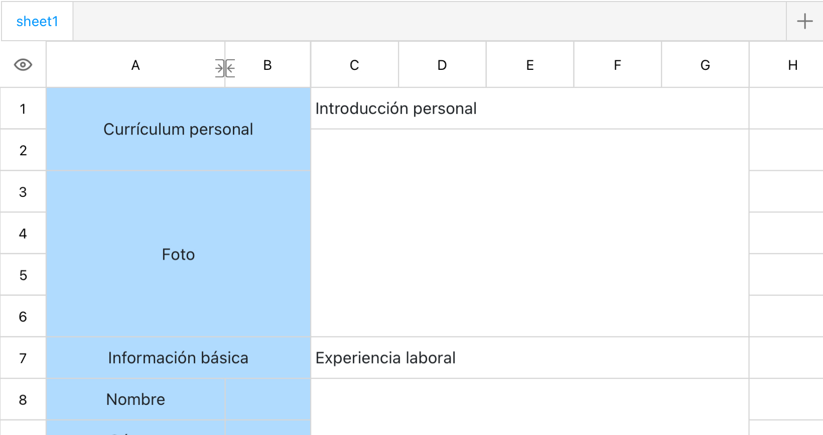 Formulario de currículum 3